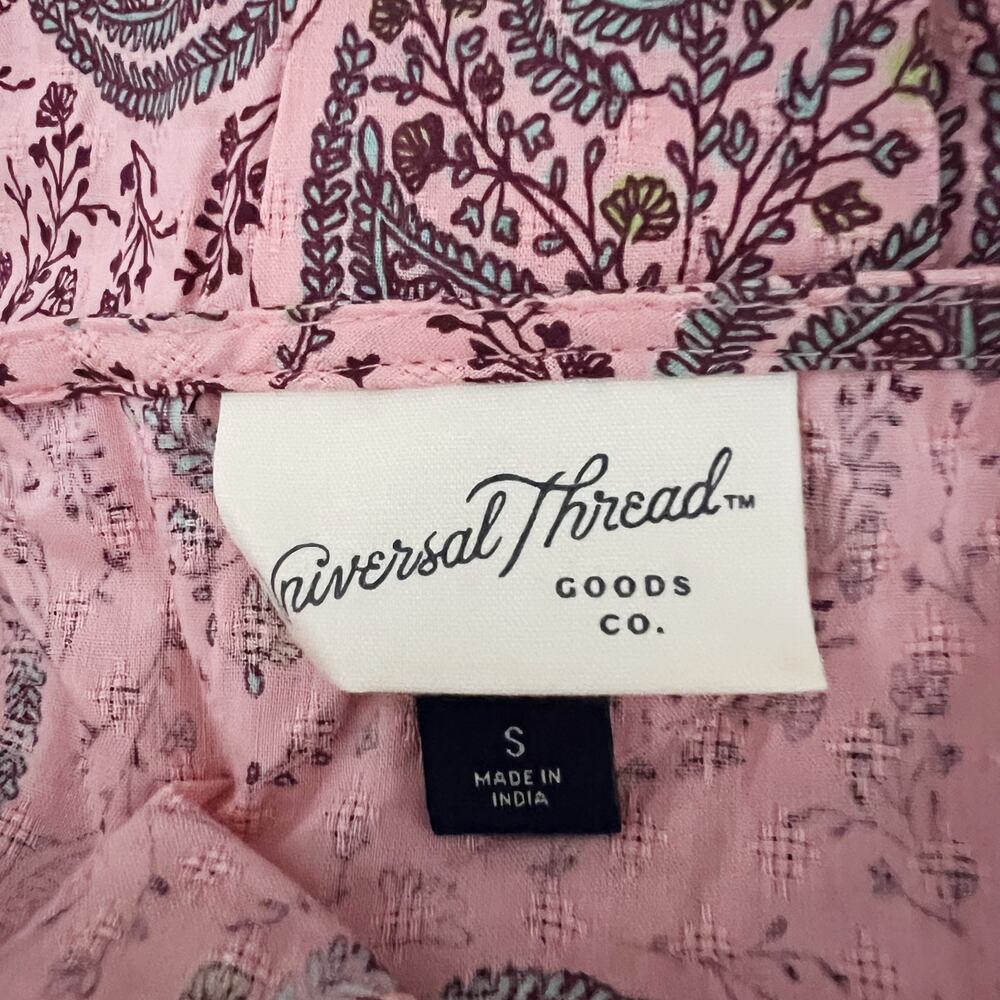 Universal Thread pink floral boho smocked midi dress Size Small - Picture 3 of 6